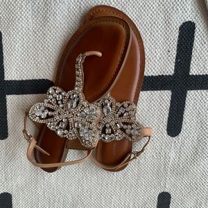 Gianni Bini Diamond Jewel Thong Sandals